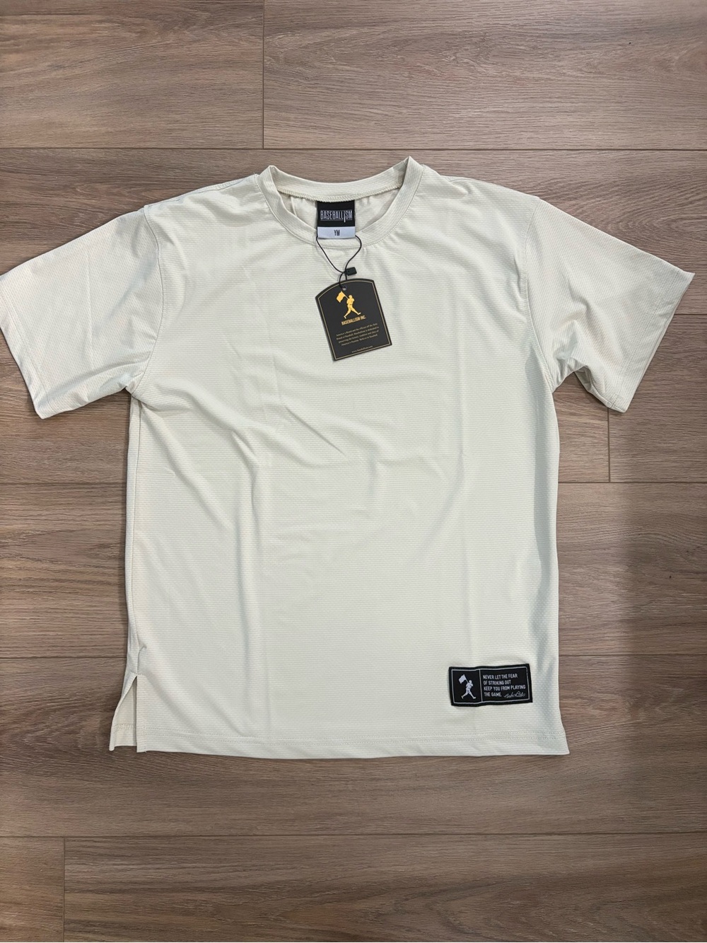 Youth Baseballism Cream Performance Short-Sleeve Shirt
